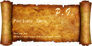 Perlusz Imre névjegykártya